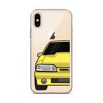 87-93 Yellow Foxbody iPhone Case (Front) - 5ohNation