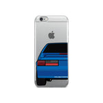 87-93 Blue Hatchback iPhone Case (Rear) - 5ohNation