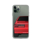 87-93 Red Hatchback iPhone Case (Rear) - 5ohNation