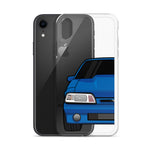 87-93 Blue Foxbody iPhone Case (Front) - 5ohNation