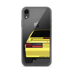 87-93 Yellow Hatchback iPhone Case (Rear) - 5ohNation