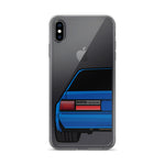 88-93 Notchback Blue iPhone Case (Rear) - 5ohNation