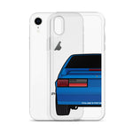 87-93 Blue Hatchback iPhone Case (Rear) - 5ohNation