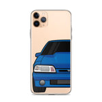 87-93 Blue Foxbody iPhone Case (Front) - 5ohNation