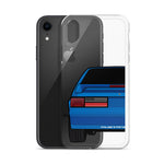 87-93 Blue Hatchback iPhone Case (Rear) - 5ohNation