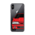 87-93 Red Foxbody iPhone Case (Front) - 5ohNation