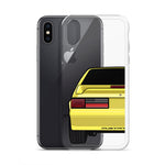 87-93 Yellow Hatchback iPhone Case (Rear) - 5ohNation